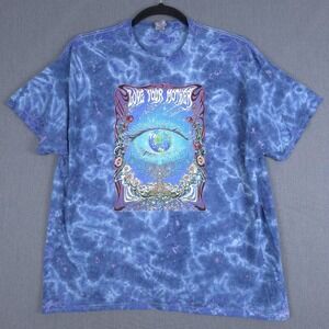 Call Your Mother Shirt Size 2XL Blue Tie Dye Graphic Hippy Deadhead Festival XXL